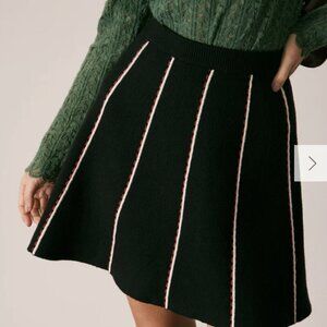 RIHOAS The Black High Waisted Contrast Mini Skirt 3